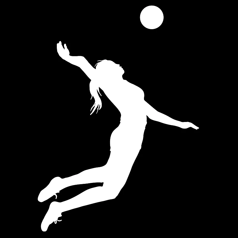 

FUYOOHI внешние/защитные модные наклейки для волейбола, пляжного спорта, виниловая наклейка, забавная наклейка на окно автомобиля, бампер, дрейф, ПВХ, наклейка