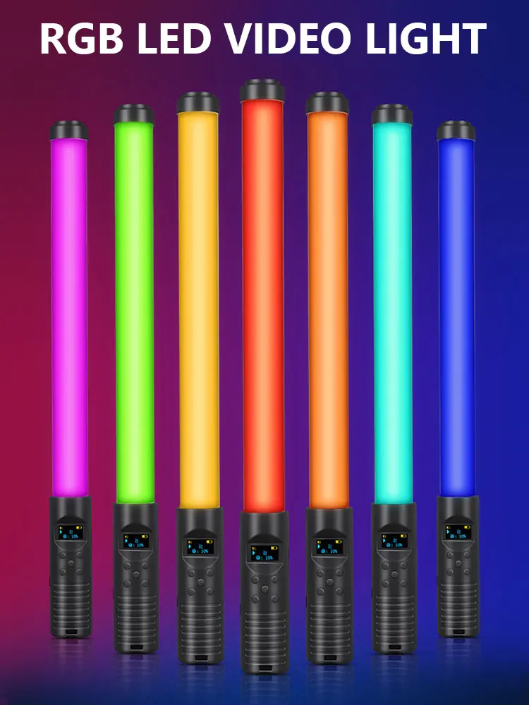 

RGB LED Light Stick Handheld Colorful Light Bar Rechargeable Lamp Wand Photography Video Photo Ambient Fill Light Lighting Bar