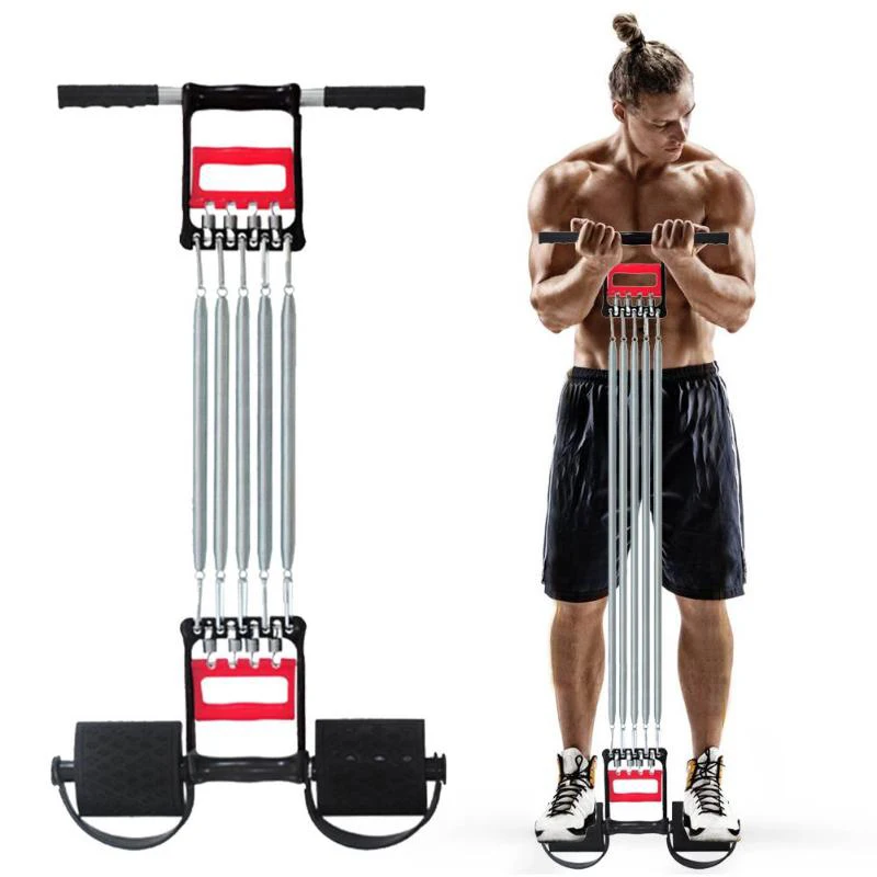 

New Fitness Gym Function Pulling Chest Muscle Strength 5 Gripper Expander Multi Hand Pull Home Exerciser Springs Expander