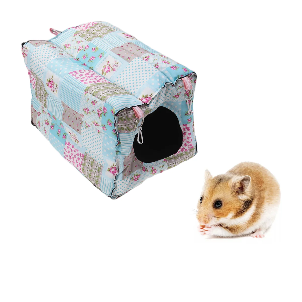 

Cozy Warm Hammock Hanging Bed House Cage Tent for Pet Galesaur Hamster Chinchilla Guinea (Blue)