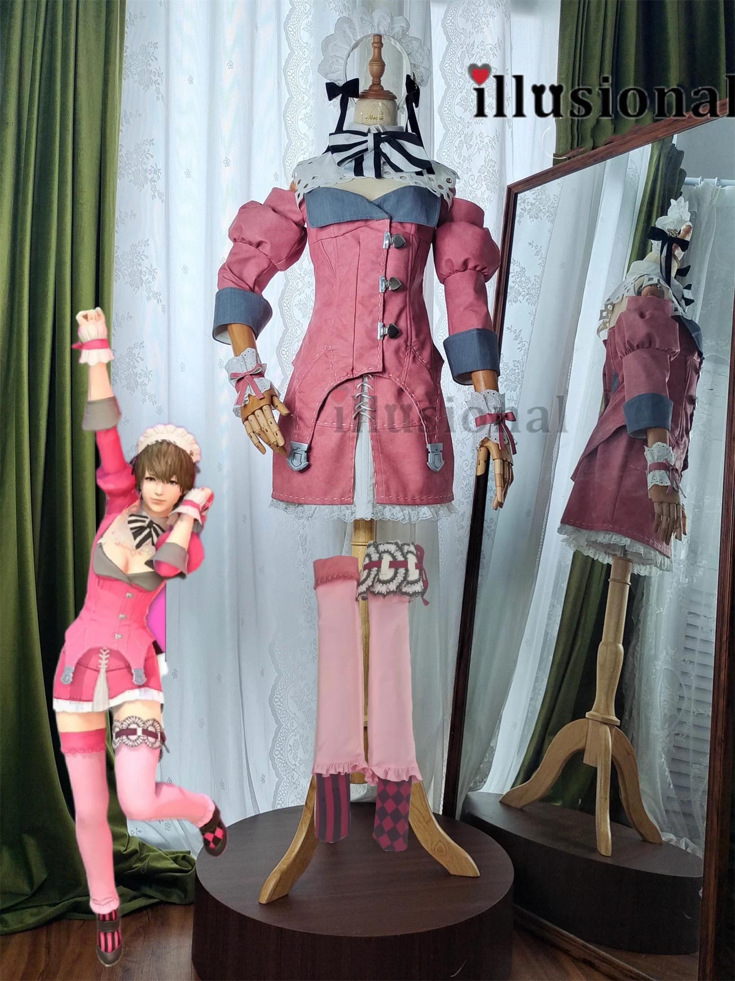 Женский костюм для косплея иллюзии медсестры из фэнтези финальной фантазии 14-го