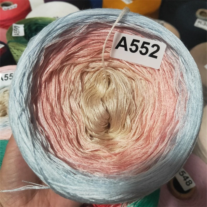 300 г/шарики мерсеризованная Органическая хлопковая градиентная пряжа для торта