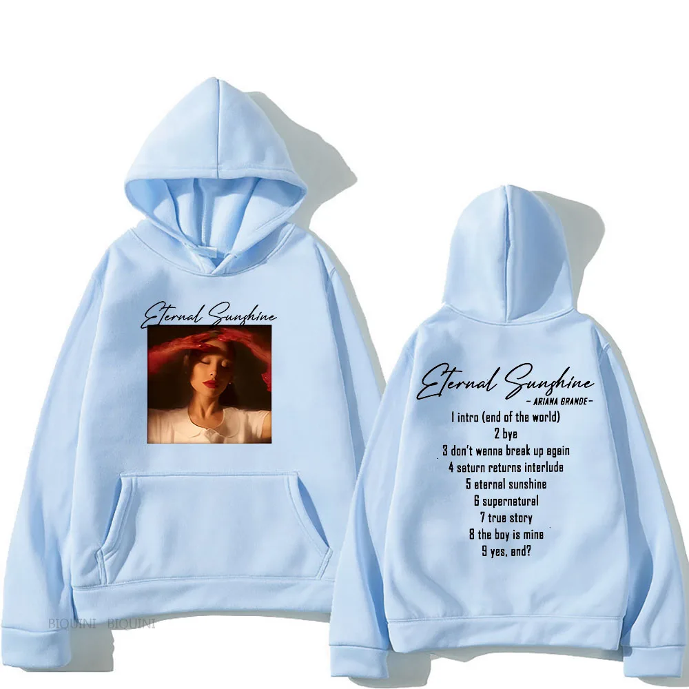 Ariana Grande Eternal Sunshine с капюшоном на осень/зиму эстетичный свитшот в стиле Харадзюку