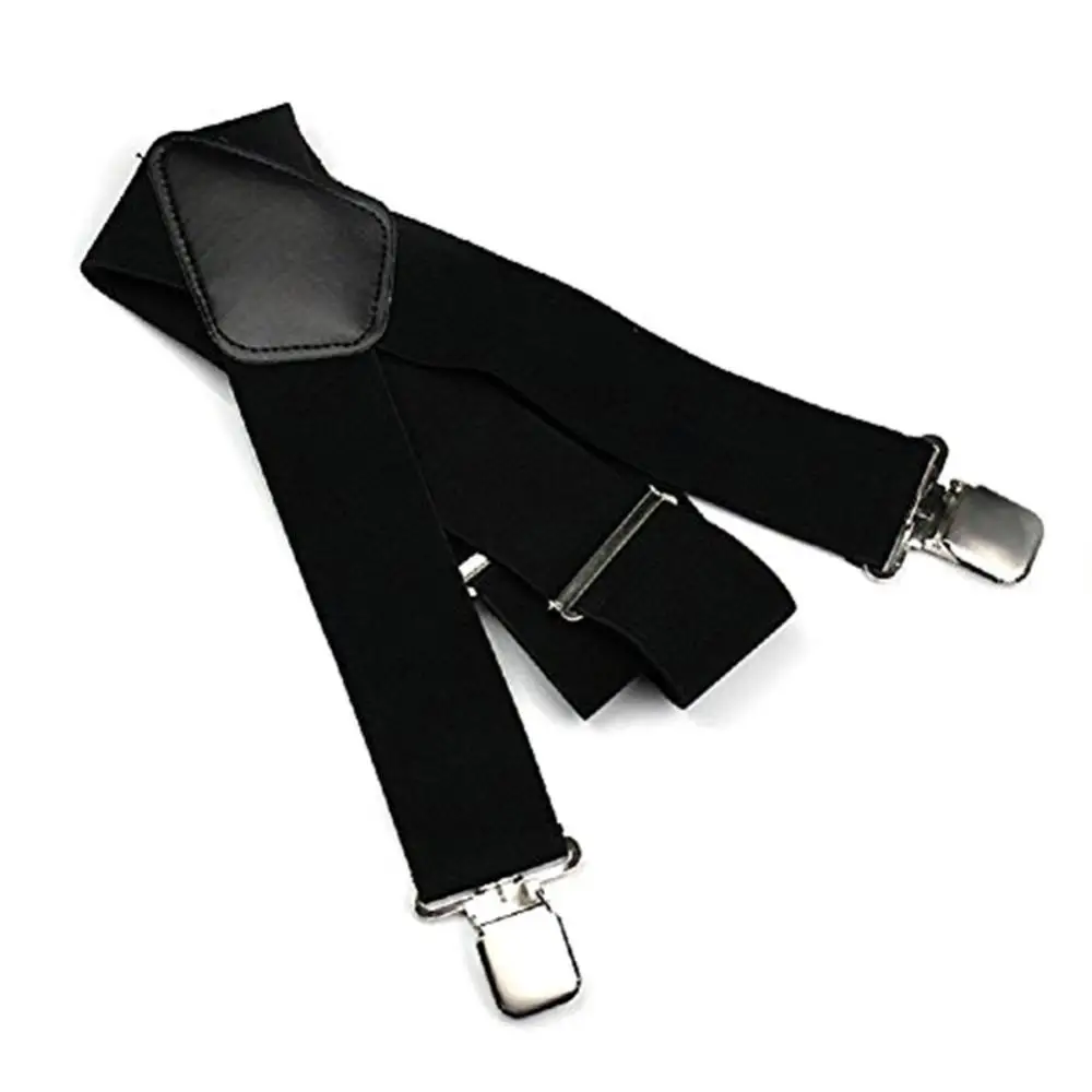 

Heavy Duty Suspender Adjustable Brace 50mm Wide Men X-Back X Shape Trousers Suspenders With Clips Strap Clip for ladies skirts M