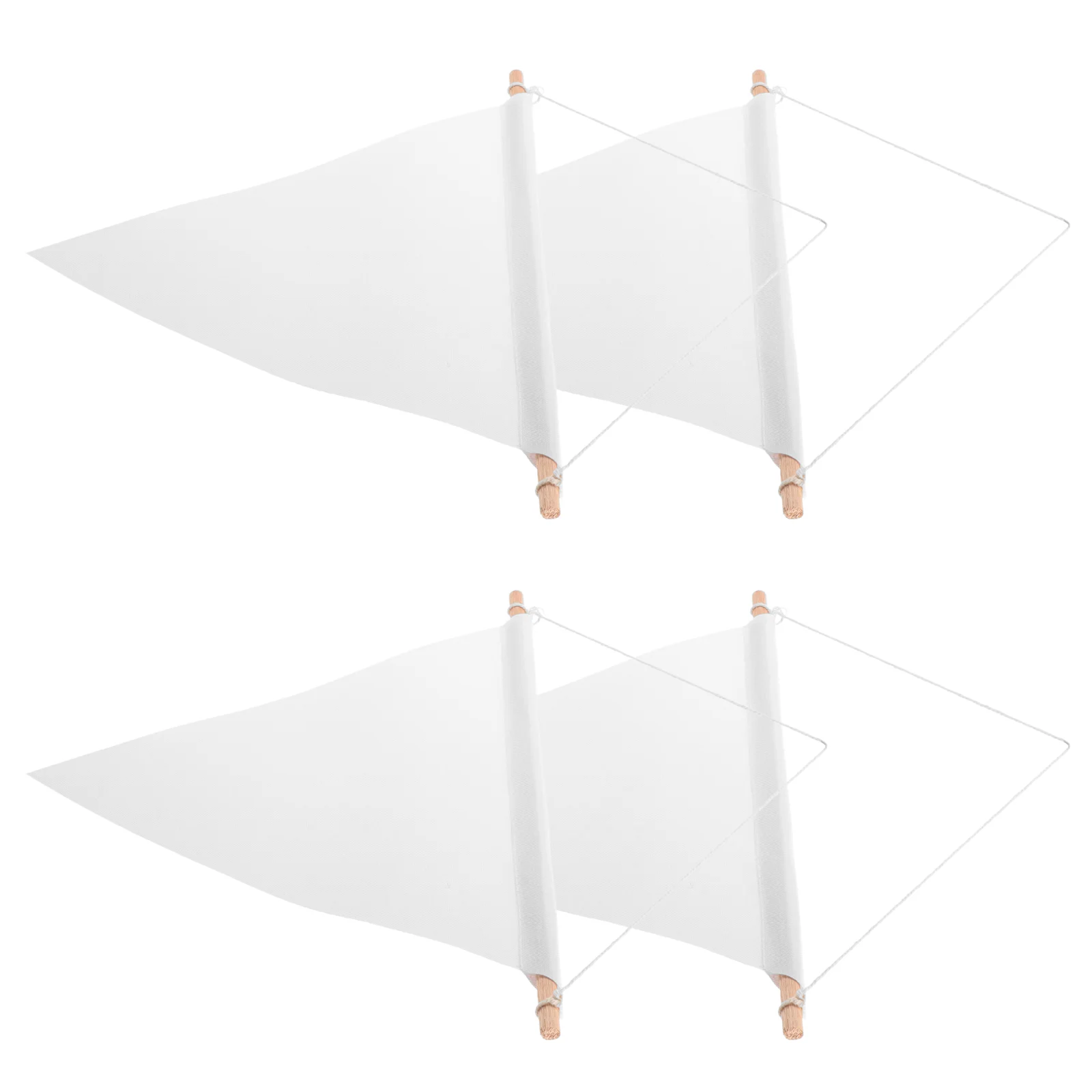 

4 Pcs Water Proof Bathroom Decorations Wall Blank Canvas Banners Hanging Flags Badges