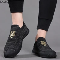 mens 2022 spring and summer new fashion trend light and comfortable youth breathable mesh soft bottom set feet casual sneakers