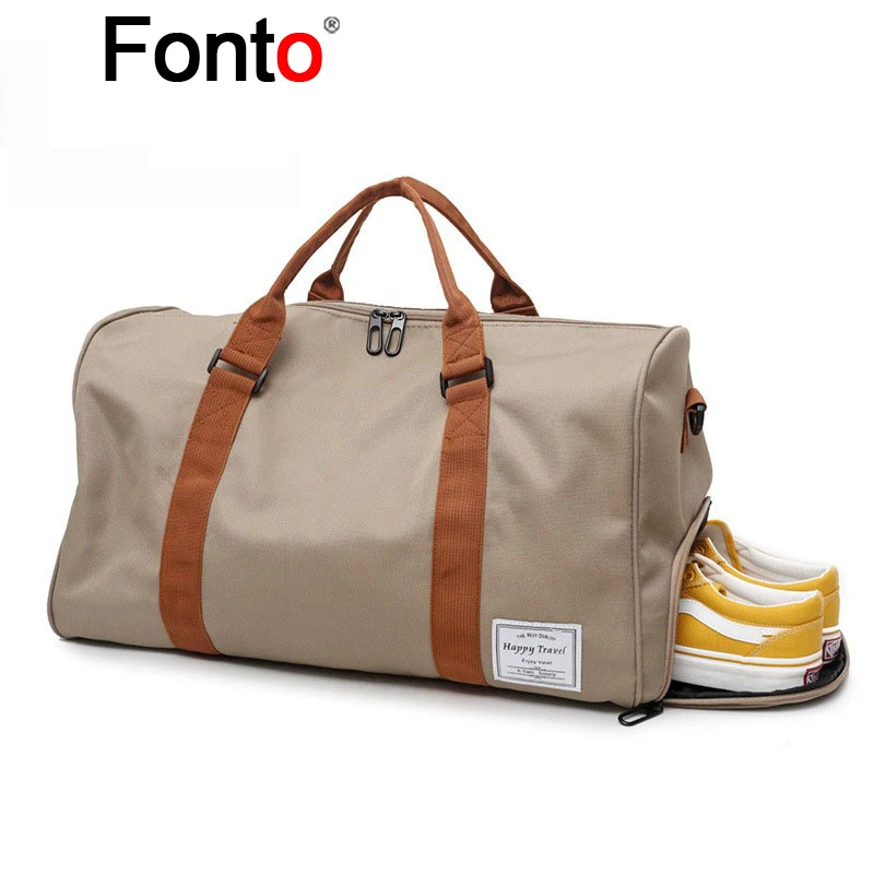 

Fonto Yoga Bag Sports Bag Fitness Handbag Large Capacity Leisure Travel One-Shoulder Handbag Dry and Wet Separation Gym Handbag