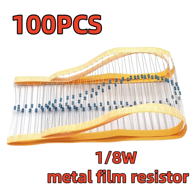 Металлический пленочный резистор 100 1% Вт 1 0 125 10 47 2 120 150 220 270 330 1K 470K K 10K 4 7 100K 1M Ом 470