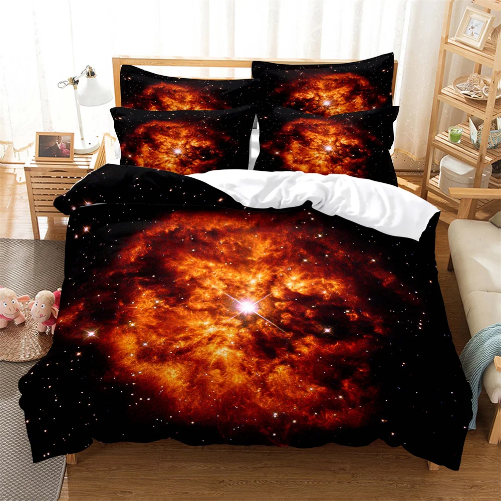 

Starry sky Bedding Sets 3D Digital Printing Quilt Cover Mario Pattern Bedspread Single Twin Full Queen King Size Bedding