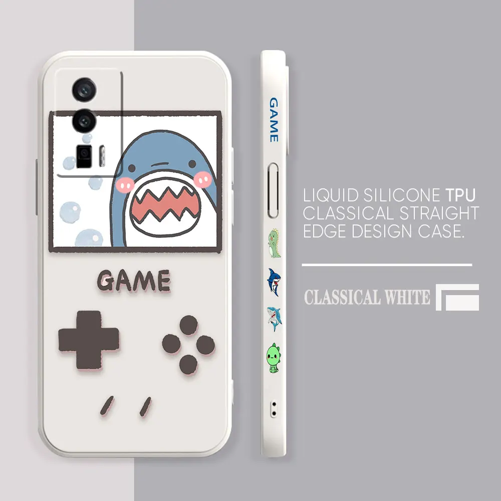 Case For Redmi K60E K60 K50 K40S K40 K30 K20 12C 10C 9A 9 8 10X 10A 10 Pro 4G 5G Gaming Case Fundas Game Cartoon Shark Dinosaur