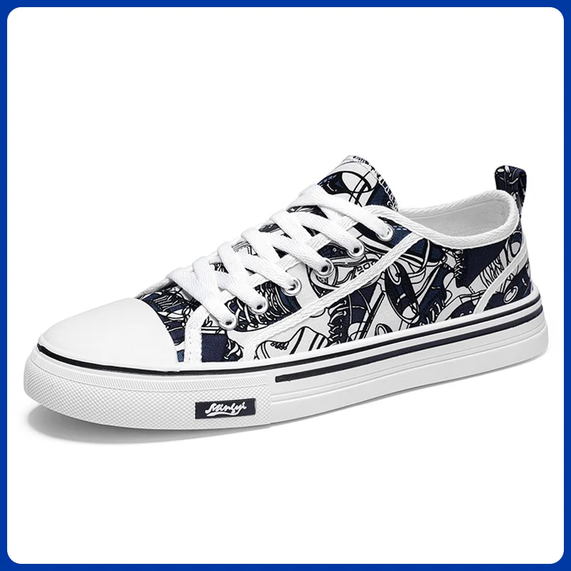 

Men's Casual Shoes Luxury Designer Canvas Footwear Trainers Platform Male Fashion Sneakers Walking Outdoor Driving Shoes For Men