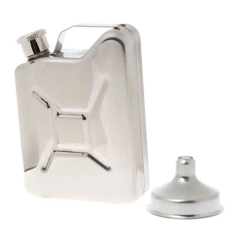 

5oz Stainless Steel Jerry Can Hip Flask Liquor Whisky Pocket Bottle Men Gift