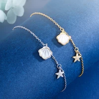 tkj new design sense star shell fashion ladies bracelet small fresh shell starfish bracelet female shell starfish bracelet gift