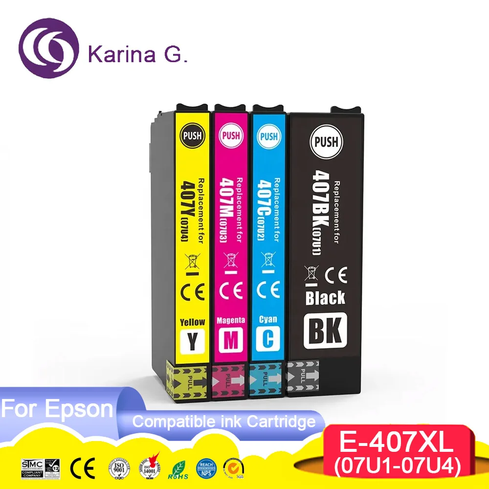 407 совместимый с EPSON T407 407XL C13T07U140 цветной картридж премиум-класса для принтера Epson