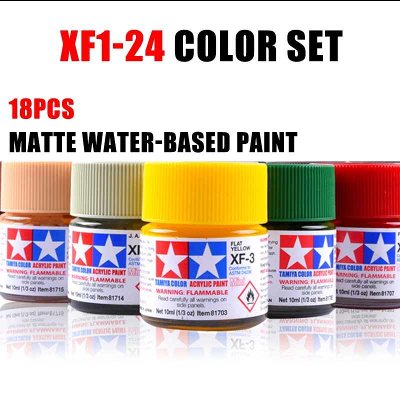 XF1-24 Color set 10ml Extinction Water-Based Propylene Oil Paint Painting For Assembly Model Acrylic Paint Gundam Military Model