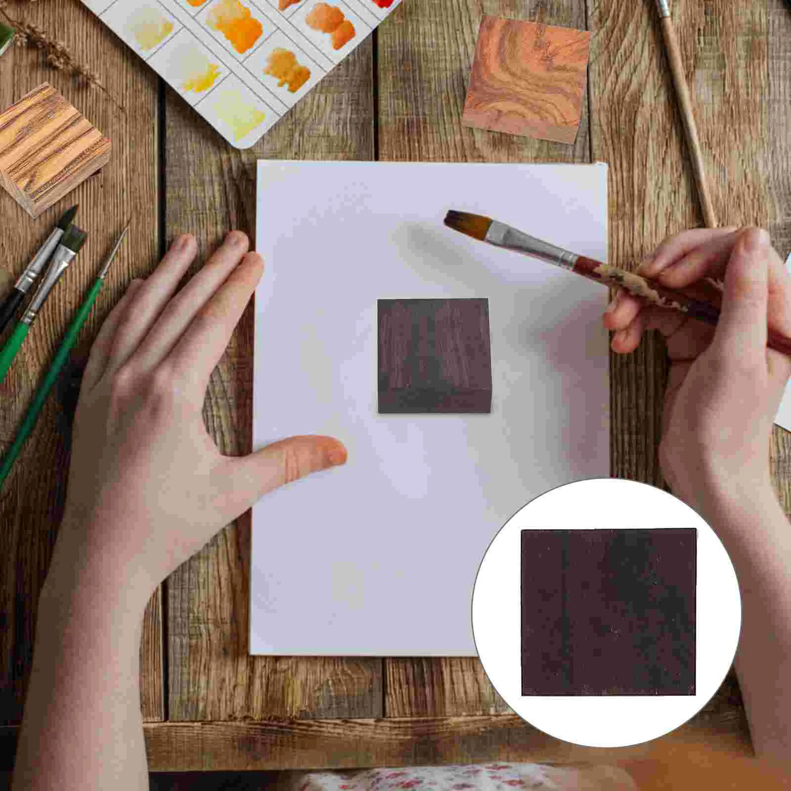 

Ring Wood Small Block Wooden Craft Plank DIY Supplies Material Blocks Carving Jewelry