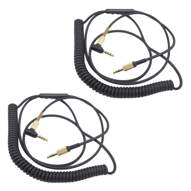 

2X Spring Audio Cable Cord Line For Marshall Major II 2 Monitor Bluetooth Headphone