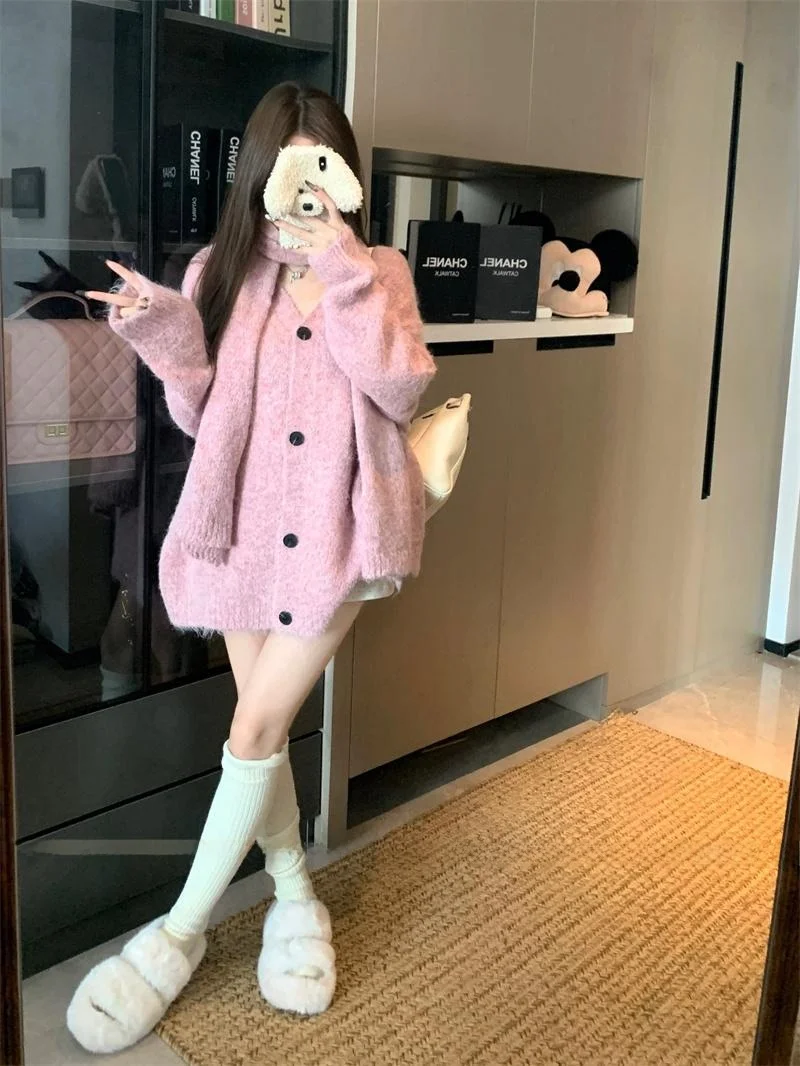 Женская одежда больших размеров осенне-зимняя для полных девушек корейский шик