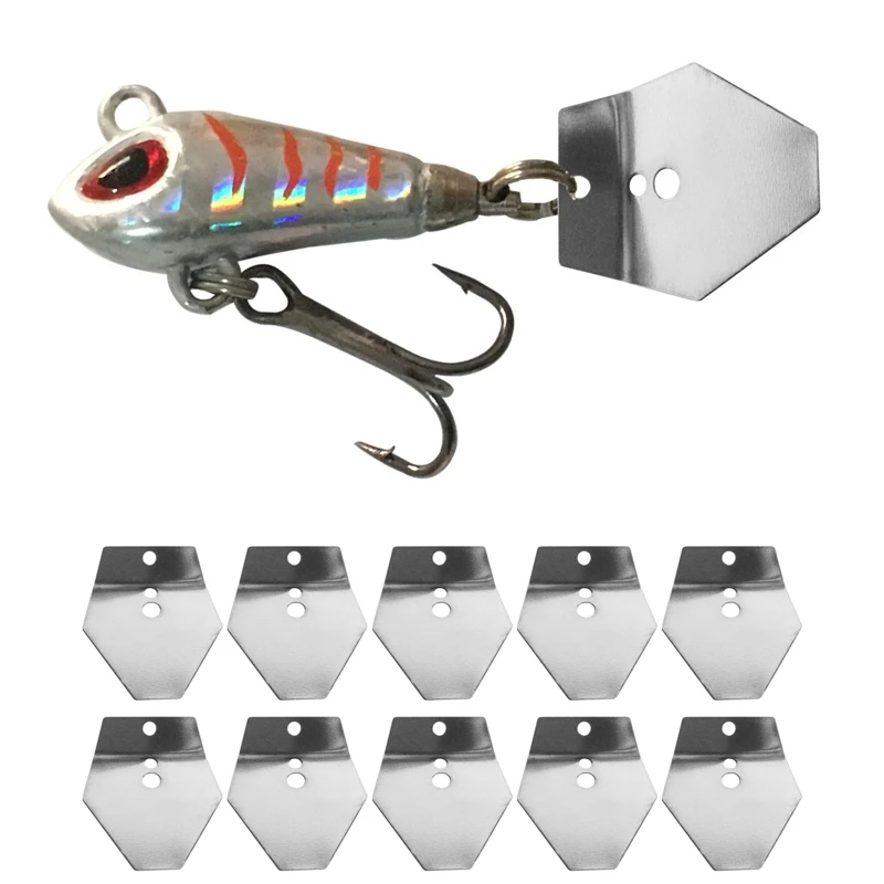 

10 шт. шумовые рыболовные приманки воблер вращающиеся из нержавеющей стали приманки для окуня форели искусственные DIY блестящие жесткие при...