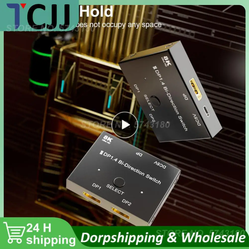 

1~4PCS Bi-directional Manual Switch Tv Projector Multiple Source 8k@60hz 4k@120hz Displayport Switcher Dp 1.4 Switcher Adapter