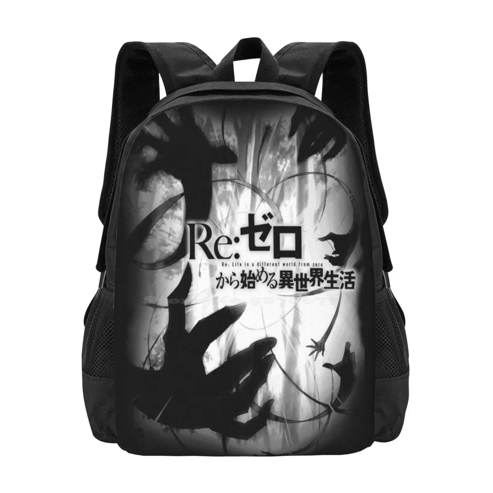 Re : Zero-Stamping 2 School Bags Travel Laptop Backpack Re Zero I Pray Sleeve Anime Betelgueuse Emilia Rem Ram