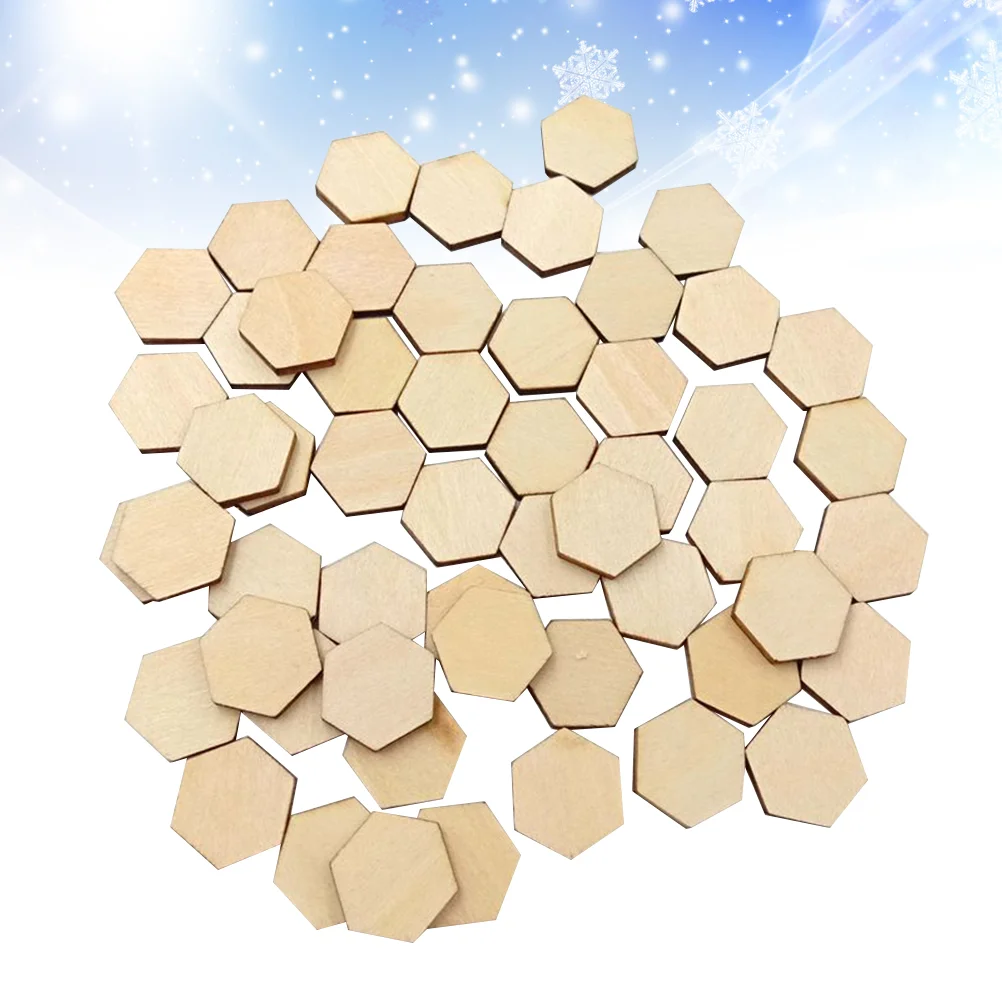 

Wood Wooden Hexagon Pieces Ornaments Slices Blank Unfinished Shapes Diy Cutouts Hexagonal Tags Crafts Hanging Shape Slice Craft