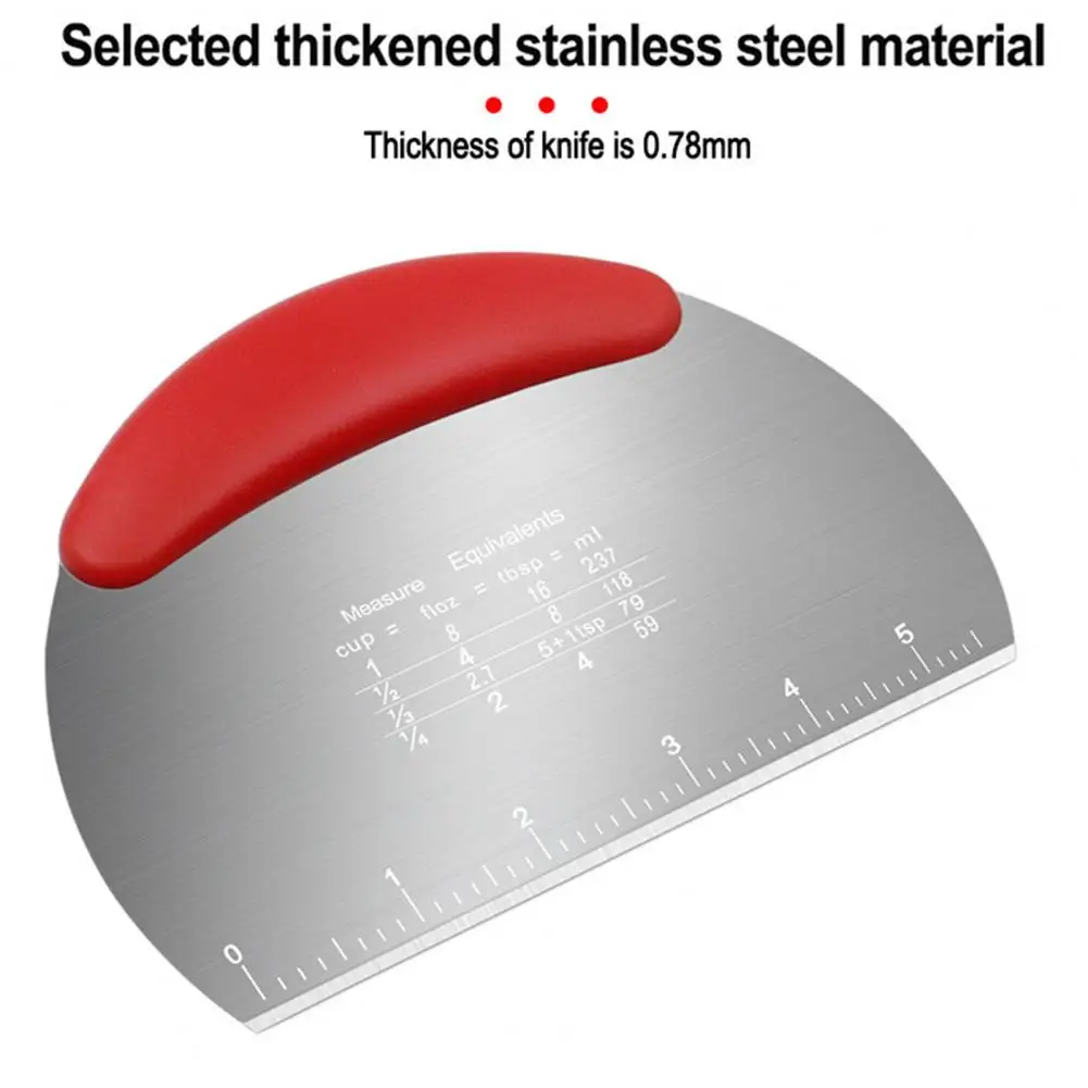 

Practical Easy to Clean Stainless Steel Scraping Panel Sandwich Cutter with Scale Baking Tools for Bakery Scraping Panel