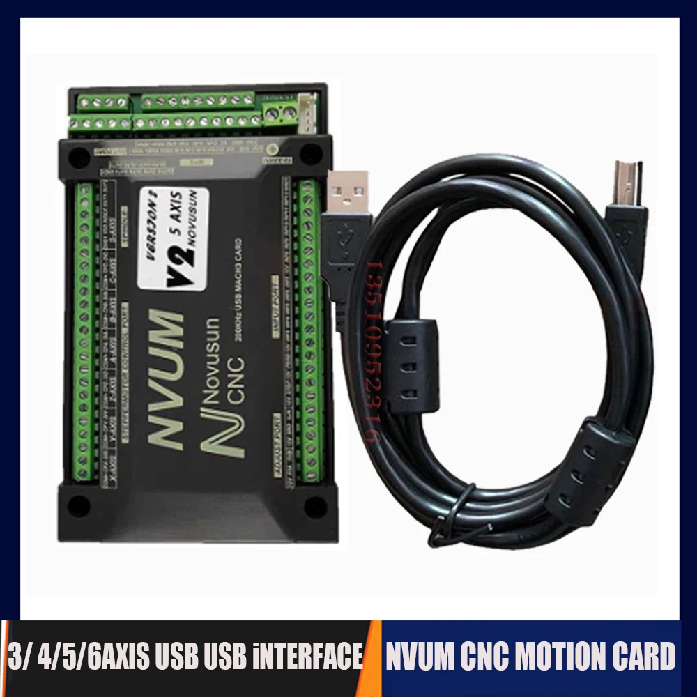 

Nvum-motion Controller 200khz Cnc Router 3 Axis 4 Axis 5 Axis 6 Axis Mach3-usb Control Card Engraving Machine Diy