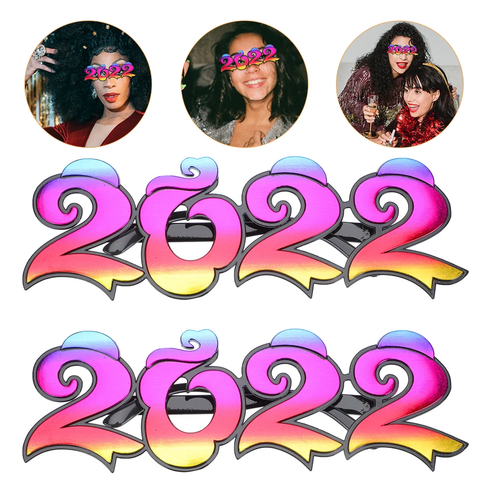 

2 шт. уникальные долговечные праздничные очки 2022 новогодние очки декоративные сувениры для вечеринки