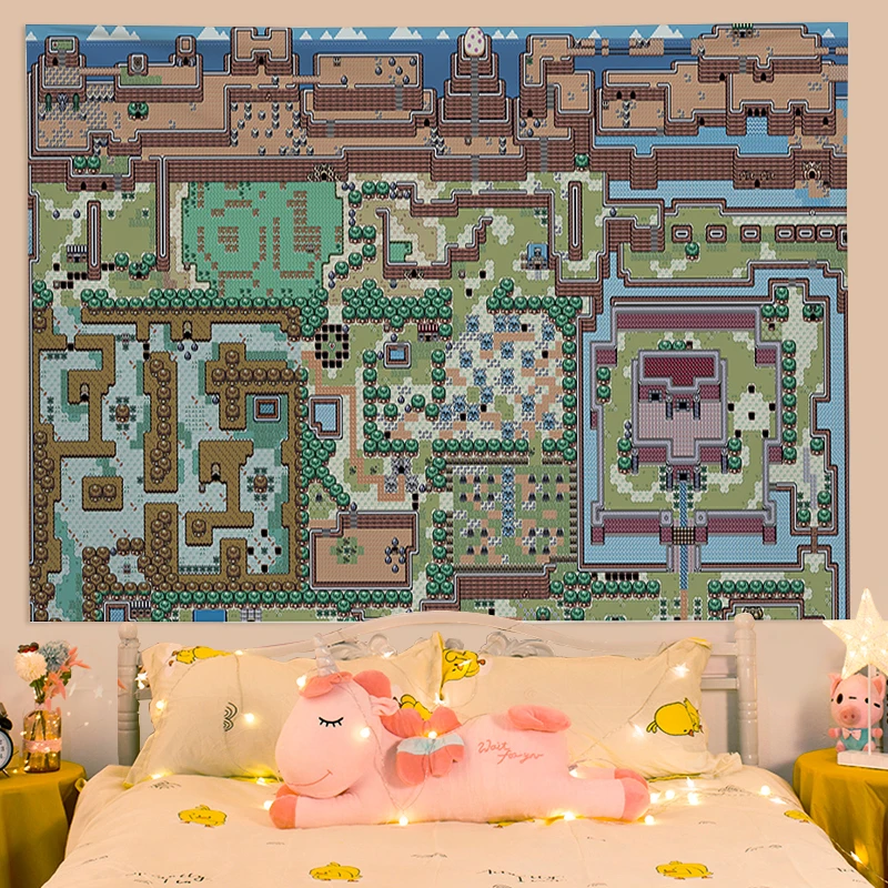 

Zelda Decorative Wall Tapestry Home Decoration Accessories Headboards Aesthetic Tapestries Art Wallpaper Hanging Decor Custom