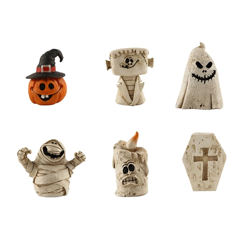 

Creative Resin Halloween Mummy Sculpture Spooky Figurine Decor Handmade Crafts Drop Shipping