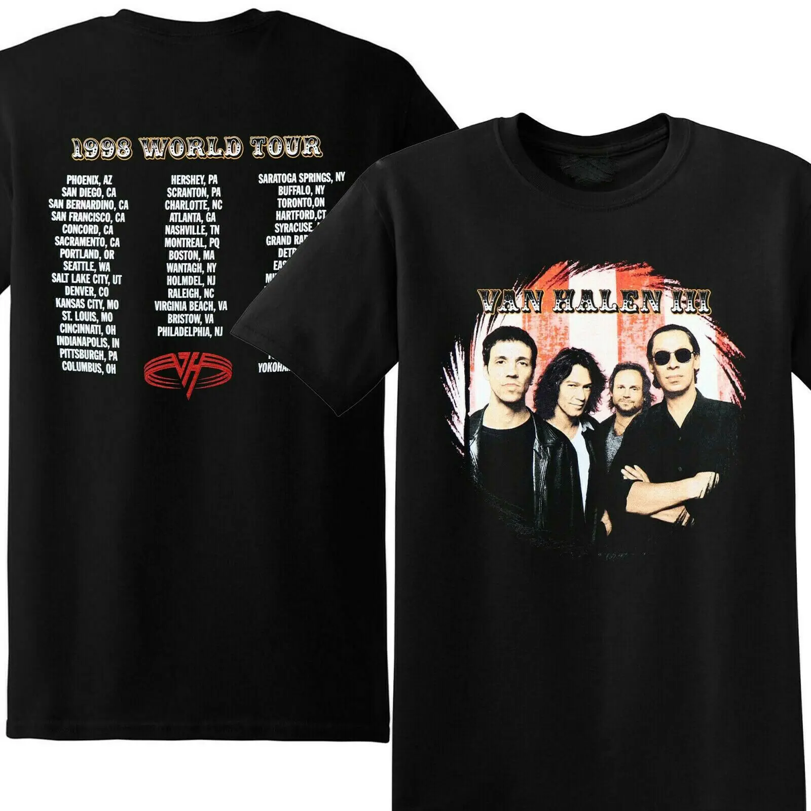 

Vintage 1998 Van Halen III Tour Concert Rock Band Heavy Meta T-Shirt Size