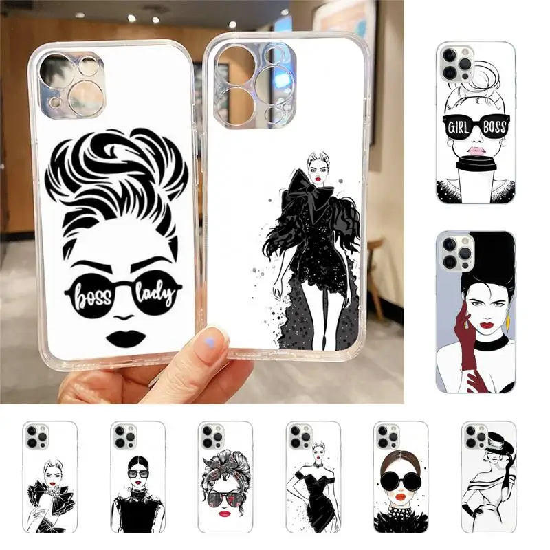 

Lady Boss Phone Case For Iphone 7 8 Plus X Xr Xs 11 12 13 Se2020 Mini Mobile Iphones 14 Pro Max Case