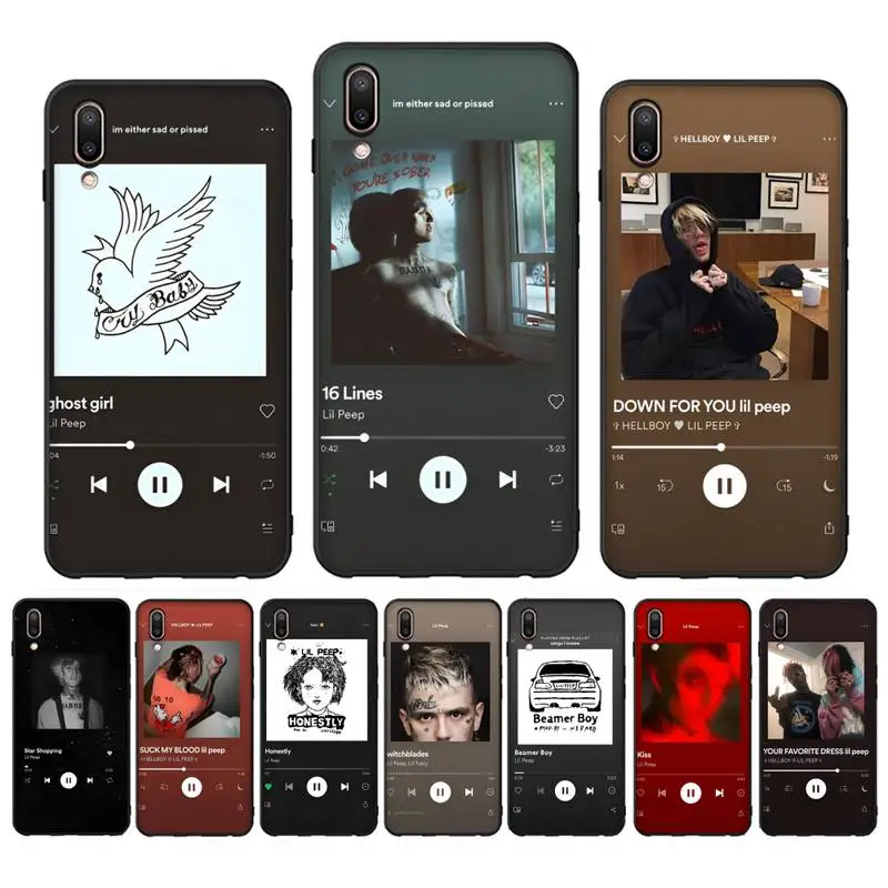 

Lil Peep Hellboy Love album Phone Case for Vivo Y91C Y11 17 19 17 67 81 Oppo A9 2020 Realme c3