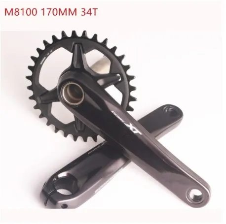 

SHIMANO оригинальный M8100 1X12 скорость 170/175 мм кривошипная система 32T 34T 36T MTB велосипед без BB велосипедные аксессуары