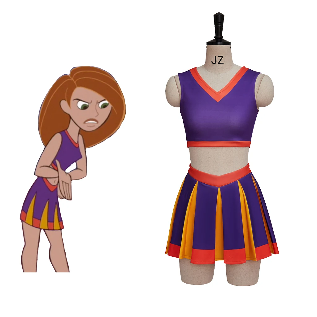 Костюм для косплея Болельщицы из аниме Ким возможный комплект короткого топа и