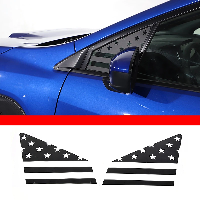 

A-pillar Glass Decorative Sticker for Subaru WRX 2021-2023 Car Front Triangle Glass Sticker Exterior Accessories 2pcs