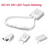 dc 12v 24v led touch dimmer mini single color touch drightness adjust controller light strip lighting switch control for 2835