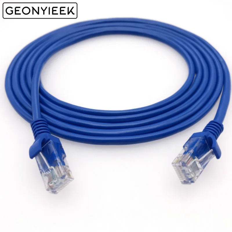 Кабель CAT 5e 1 м 2 м 3 м 5 м 10 м Ethernet синего цвета для ПК модемов маршрутизаторов |