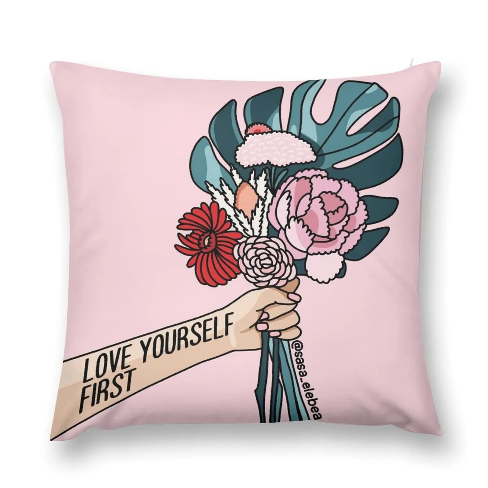 Роскошные диванные подушки Love yourself first от Sasa elebea
