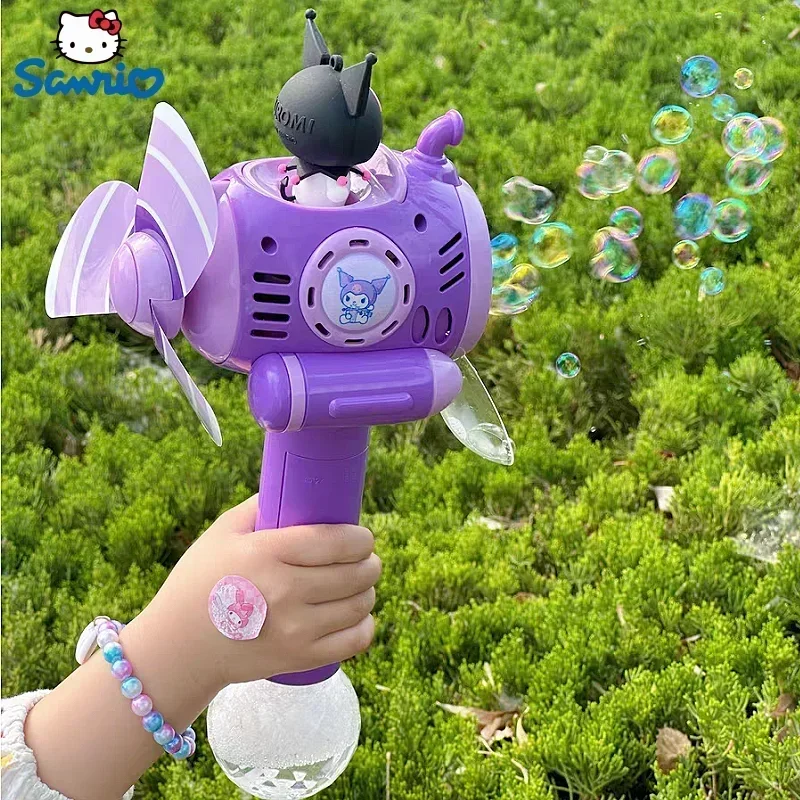 Новинка 2024 Mymelody Kuromi ручной пистолет с пузырьками полностью автоматическая