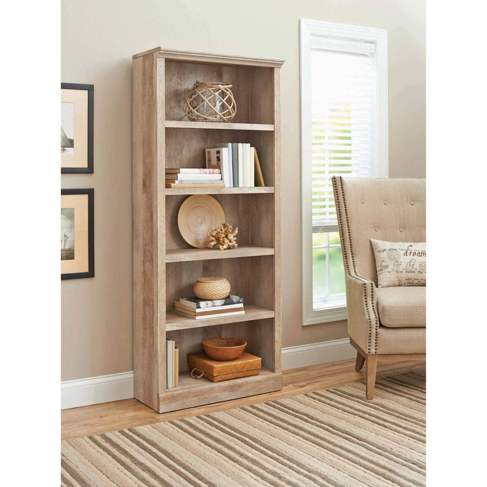

71" Crossmill 5-Shelf Bookcase, Weathered Finish Cube Shelf Bookcase Bookshelves Bookshelf Storage