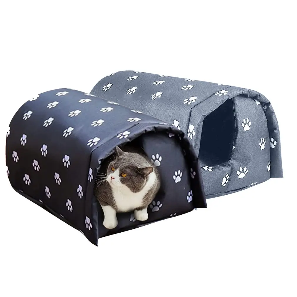 

Stray Cat House Outdoor Winter Weatherproof Waterproof Foldable Animal Shelter Home Garden Feral Cats Dogs Tents Cat Accessories