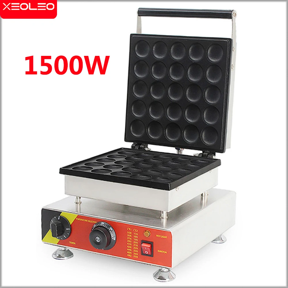 

XEOLEO Electric Cookie Maker Pine cake machine Commercial Copper simmering equipment Non-stick surface Waffle makers 1500W 220V