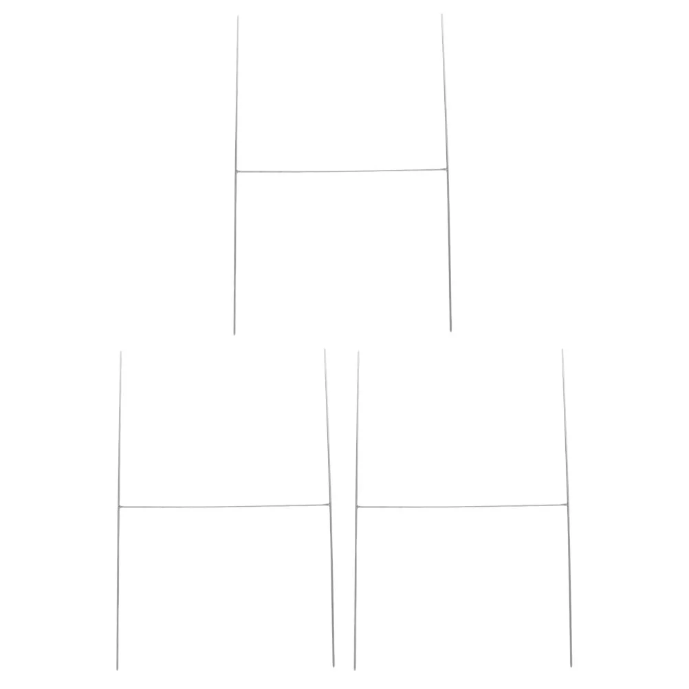 

3 Pcs Metal Sign Holder Outdoor Sign Outdoor Poster Stand Flag Banner H Advertising Rack Advertising Vertical H Stakes