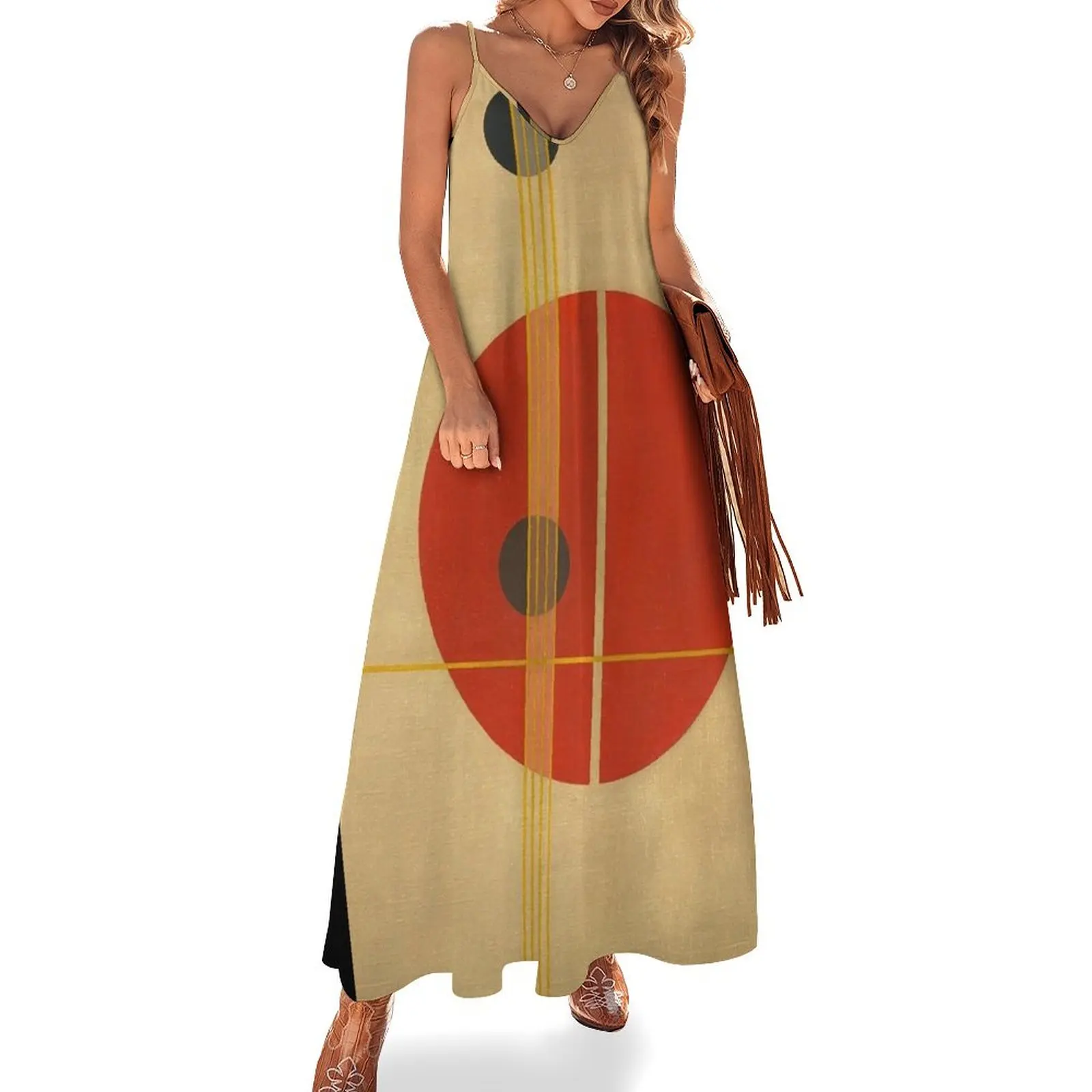 HD. Q1 Suprematistic (1923) от Shakespeare Moholy-Nagy Платье без рукавов Женская одежда Бандажное