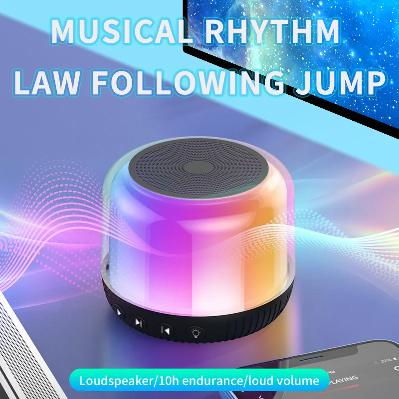 

Mini Bluetooth Speaker Wireless TWS Portable Outdoor Hifi Sound Box 3D LED Rgb Light Audio Call TF Card Music Player USB Type-C