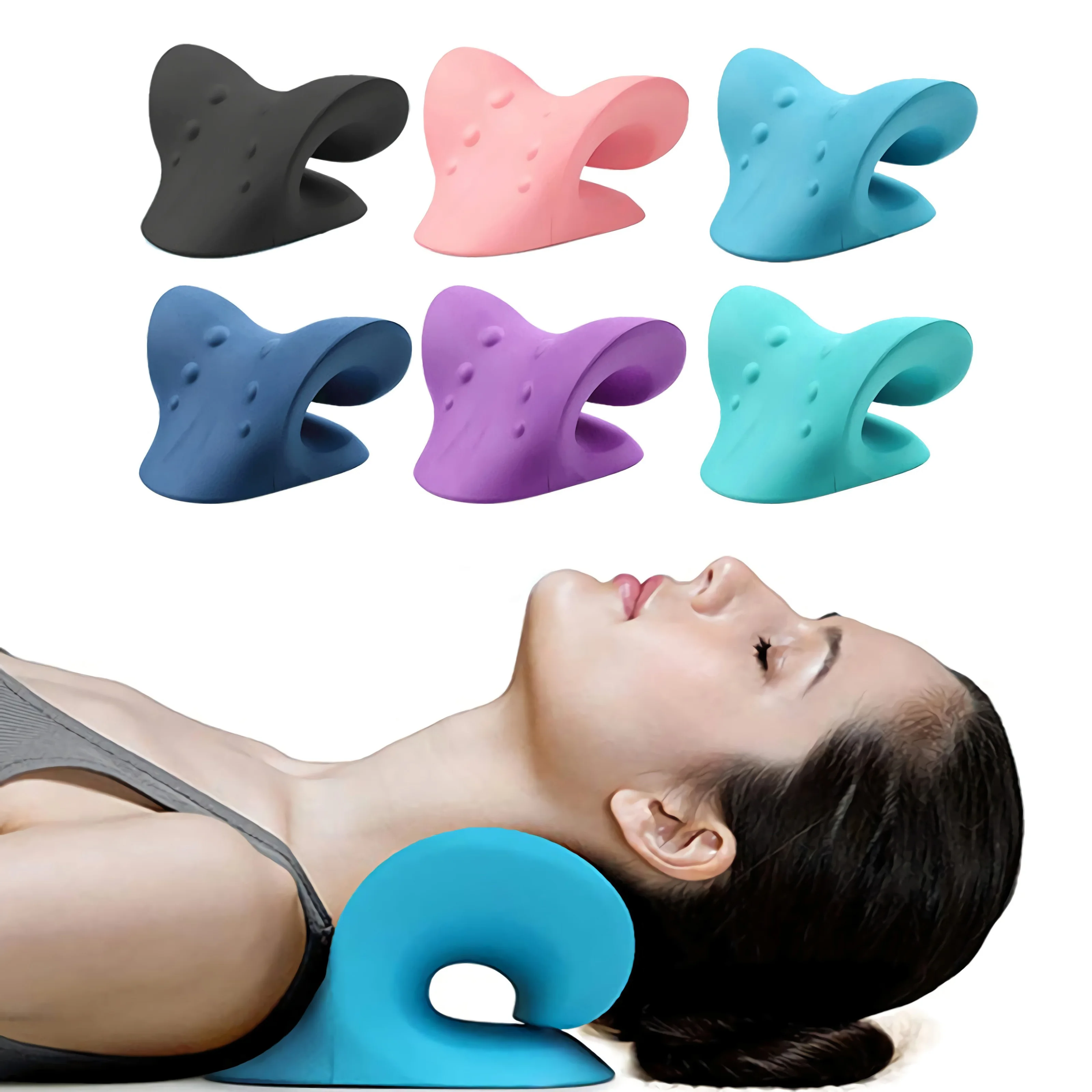 

Neck Stretcher Shoulder Massage Cervical Spine Stretch Gravity Muscle Relaxation Traction Pillow Relieve Pain Spine Correction