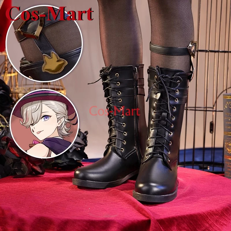 Cos-Mart Game Genshin Impact Freminet/Lyney Shoes модные универсальные высокие сапоги для косплея