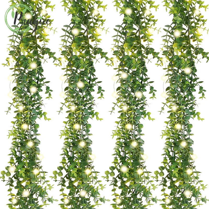 

Artificial Eucalyptus Garland Artificial Vines Faux Eucalyptus Greenery Garland Wedding Backdrop Arch Wall Decor 6 Feet/PC